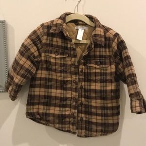 Janie and Jack quilted flannel button up jacket